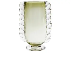 The Favorites Vintage Braided Glass Vase in Green