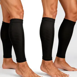 20-25mmHg Calf Compression Sleeves Men Women - Leg Compression Sleeve Footless Socks - Shin Splint Relief Fitness Running