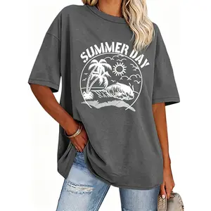 Short Sleeve and Printed Casual Blouse Vintage Tops,Women's Short Pattern,Unisex Women's and Men's T-shirts Casual Summer