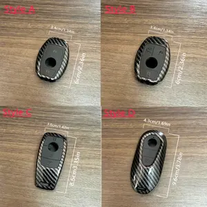 electric dipstick 1pc Carbon Fiber Style ABS Car Key Case Cover, Compatible with Mercedes Benz C E S W206 W223 C200L GLC260L E300L GLB EQE CLA GLE GLK AMG A B Class - Durable Protective Key Fob Cover