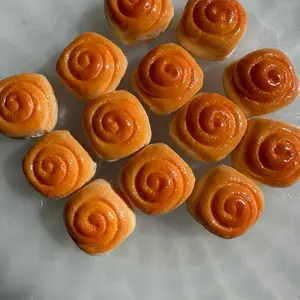 Realistic Sweet Dinner Roll Hawaiian Dinner Roll Resin Charms DIY Craft Handmade Gift 1pc for Creative Projects