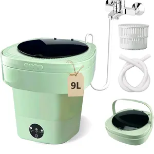 green portable washing machine great for apartment / dorms portable washer 6.5