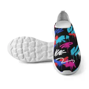 Unisex Graffiti Drip Slip On Shoes for Men & Women Viral Breathable Lightweight House Shoes Perfect for Home Yoga & Walking the Dog Super Comfy Everyday Sneakers with MOULDED Soles and EVA Insoles - Boy, Footwear