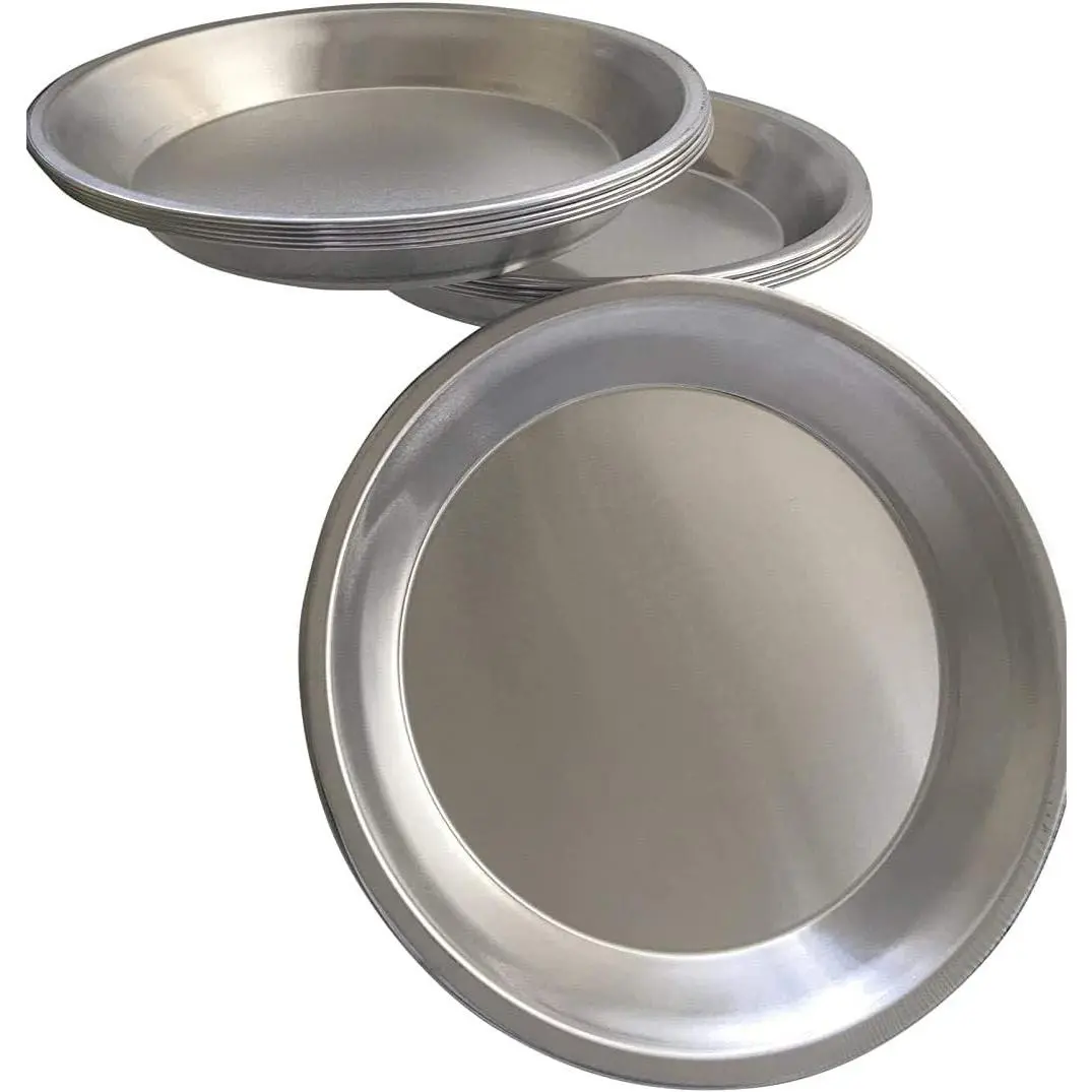 Kitchenware Bakeware 9in Round Aluminum Metal Baking Dish Set - 10-Piece Multi-Safe Pie Plates