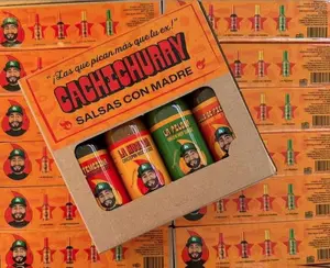 Salsas Cachichurry Set of 4 Sonora Style Spicy Sauces Chiltepin Rojo, Green Habanero & Marisquera Flavors