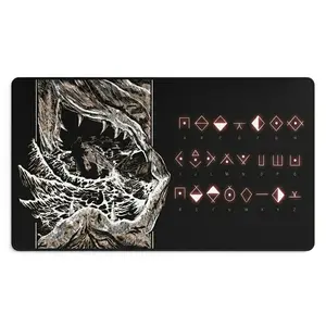 Sleep Token "Decoder" Gaming Desk Mat, Take Me Back To Eden Cipher Runes, Dark Gothic Aesthetic Mouse Pad, PC Accessories, Unique Fan Gift