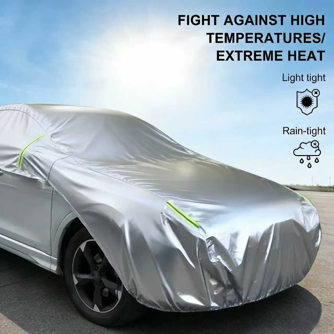 Universal Car Half Body Cover - Waterproof Hood Dust Cover with Sunshade, Snow & Frost Protection, Ideal for Daily Outdoor Parking & Garage Use, Sunshade For Car Outside