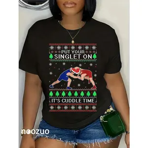 100% Cotton Wrestling Put Your Singlet On Christmas Gift For Wrestler T-Shirt