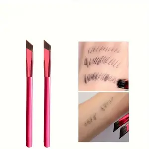 2pcs Wild Eyebrow Brush Set, Multifunctional Square Shape, Perfect for Drawing Natural Brows, Makeup Tool for Elegant Looks, Eyebrow Styling Kit