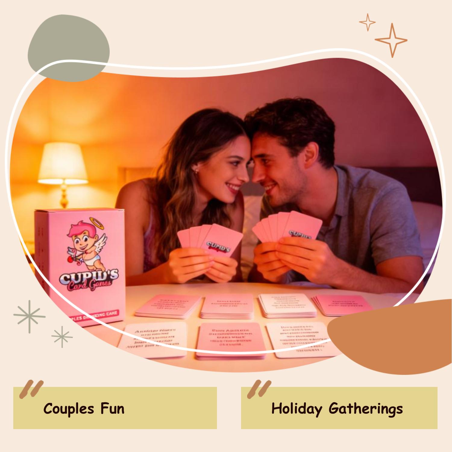 Cupid Card Game – Adult Date Night Drinking Game – Couples Bedroom Game – Two-Player Game – Family Gathering Game, Halloween And Christmas Eve Game, Couple's Game,Boyfriend Gift, Intimate, Valentine's Party