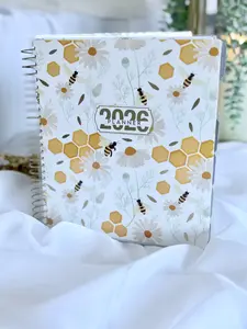 2026 Agenda 24-Month Planner Honeycomb Yellow Bee Edition