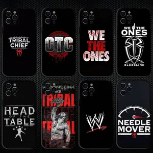 OTC WWE  Phone Case For iPhone 17,16,15,14,13,12,11 Plus,Pro Max, Soft Silicone Black Cover