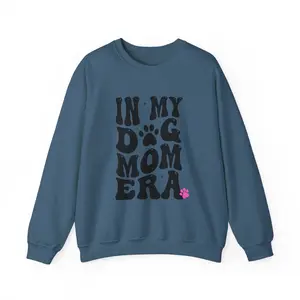 Dog Mom Era Crewneck Sweatshirt - Cute Dog Lover Gift, Pet Parent Apparel, Dog Mama Sweater, Puppy Mom Jumper, Cozy Animal Print Pullover