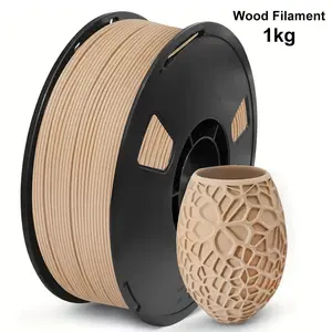 Wood Filament PLA, 3D Printer Filament 1.75 mm, Smooth Silk Texture, Toughness, 1kg(2.2lbs)/Spool Printing Filament, for All Printers (Wood)