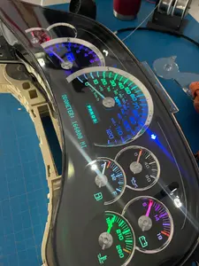 2003-2007 Gmc Chevrolet Instrument Gauge Cluster Multicolored (Cadillac Escalade Bezel)