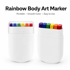 Rainbow Body Paint Markers for Pride | Pride Face & Body Paint Markers | Non-Toxic Makeup Sticks | Parade Festival & Celebration