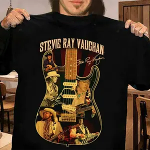 Stevie Ray Vaughan-Shirt Short Sleeve Black Unisex Men Size S-234XL D0175