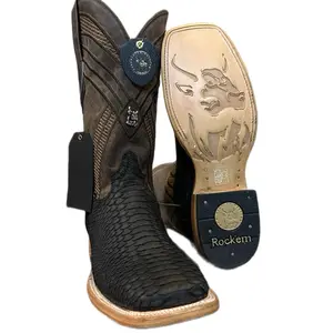 Monroe Matte Brown Square Toe Cowboy Boots