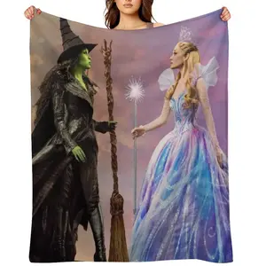 Wicked Witch Anime Themed Flannel Blanket Soft and Warm Throw for Sofa Bed Office Or Camping Cozy Plush Blanket for Good Fans Ideal for Home Decor Outdoor Use Travel Or Christmas Gifts Style 22