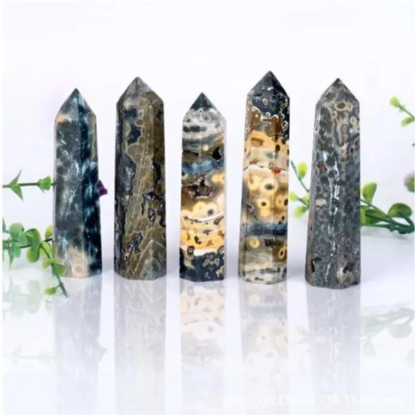 MuMu Natural Ocean Jasper Column - Oceanic Beauty and Tranquil Energy
