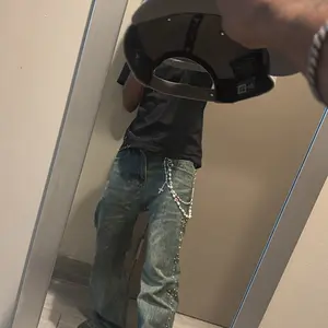 Inflation Men's Street Beaded Cat Whisker Vintage Jeans Fall New American Cleanfit Flared Jeans Menswear Streetwear Casual Denim Valentine's Day