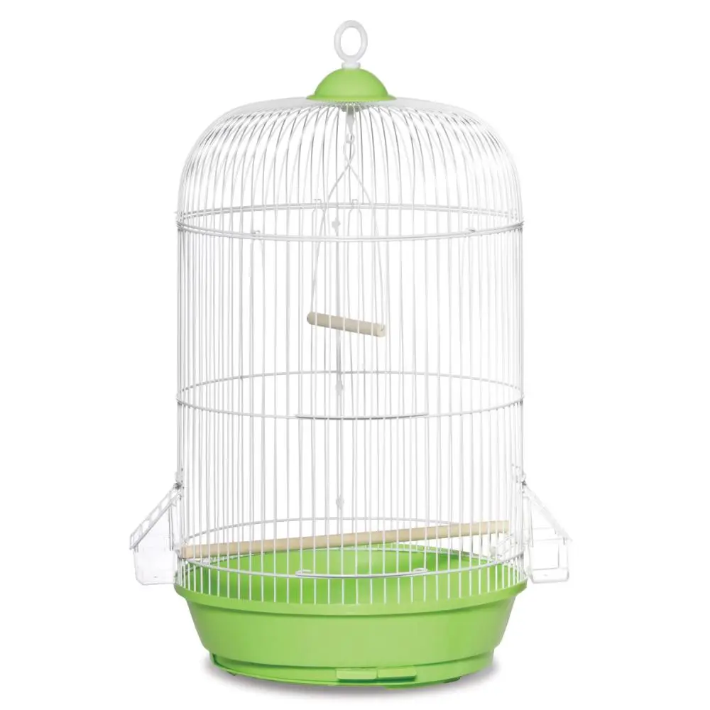 Prevue Green Round Bird Cage - Small Birdcages for Pet Birds, Steel Mesh, 26" High, 6 lbs, Easy-Clean Design, Easy Cleaning