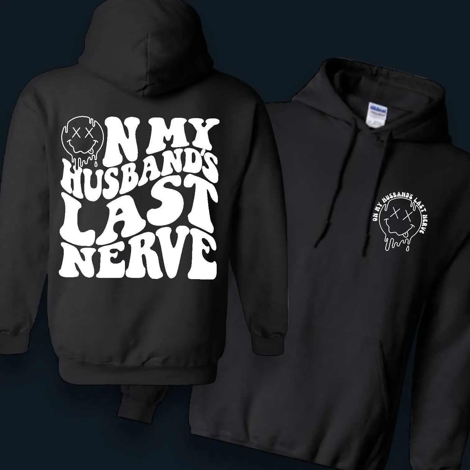 "On My Husband's Last Nerve" Graphic Hoodie/Crewneck Sweatshirt