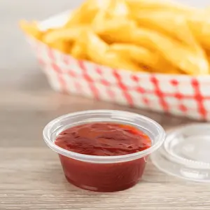 [2,500 ct] 1 oz Squat PP Plastic Portion Cups, Clear