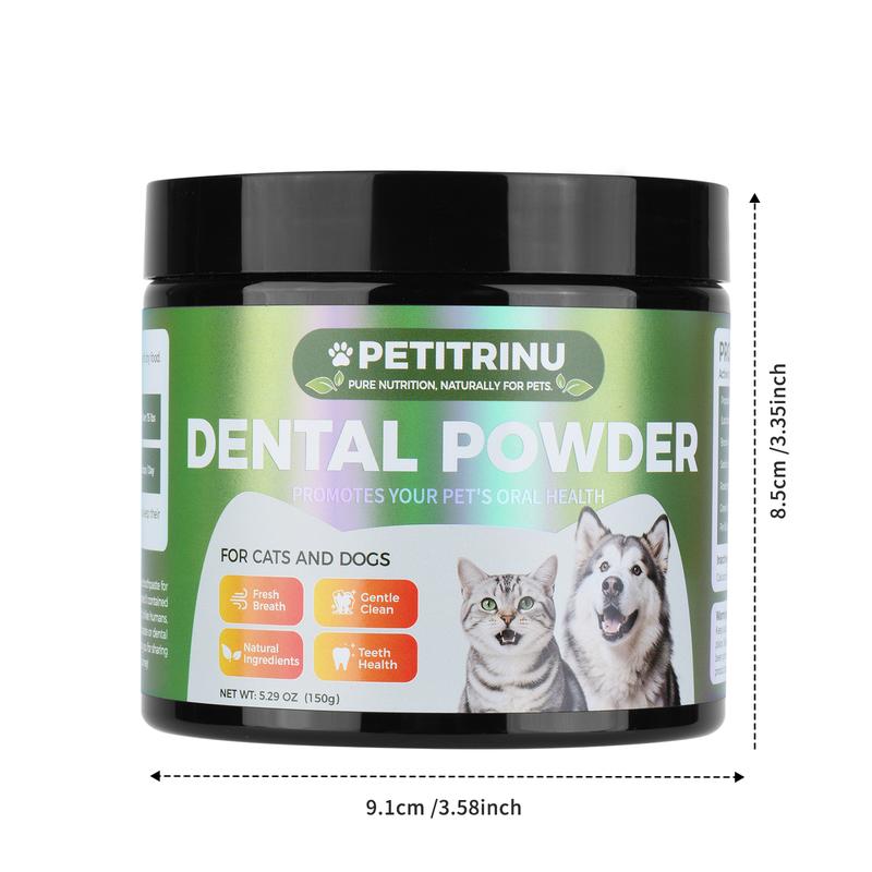 Petitrinu Fresh Breath Dental Powder for Dogs & Cats 5.29 OZ 150G Promotes Oral Health Natural Ingredients Petitrinu Fresh Breath Dental Powder for Dogs & Cats 5.29 OZ 150G Promotes Oral Health Natural Ingredients