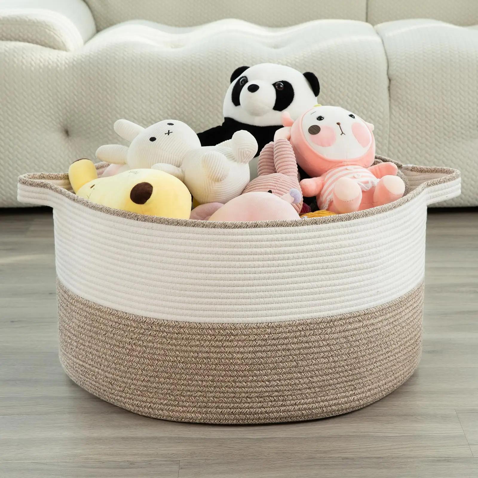 OIAHOMY Extra Large Storage Basket, 23" x 13" Woven Blanket Storage