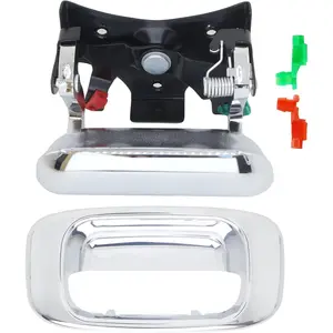 Chrome Tailgate Tail Gate Handle & Bezel for Chevy Silverado GMC Sierra 1500 2500 3500, 1500HD 2500HD Pickup Truck 1999-2007
