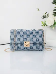 1pc New Spring/summer Fashion Colorblock Women Handbag, Versatile Small Square Shoulder & Crossbody Bag, Chain Bag for All Seasons, Crossbody Purses