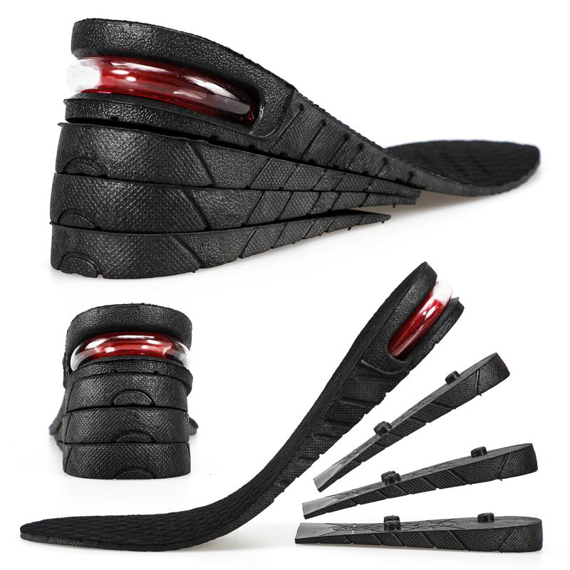 Booster Insoles - 7.5cm/2.95in Adjustable Invisible Lift Insoles & Heel Liners, Discreet Full Padded Supportive Design, Synthetic Rubber Shock Absorption, All-Season Footwear Support