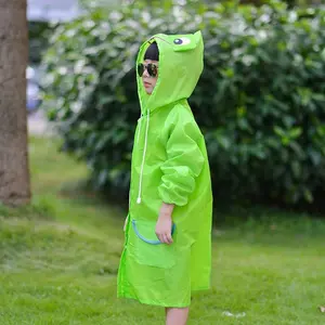 Raincoat Boys Girls Kindergarten Cartoon Rain Poncho, Cute Cape Backpack Pocket School Rain Gear, Suitable for Babies Outdoor