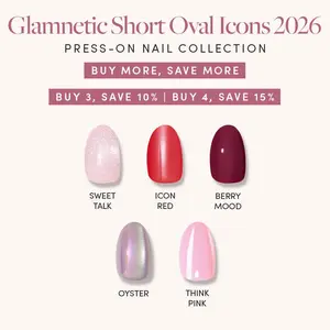 Glamnetic Short Oval Icons 2026 Press-On Nail Collection