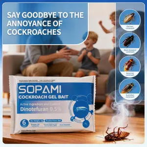 SOPAMI Insecticidal Bait - Small Size Roach Bait for Kitchen & Indoor Use with Dinetofuran 0.5% Active Ingredient No Magnets
