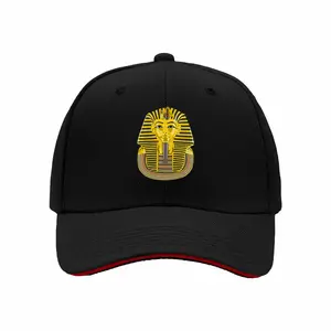 Ancient Egyptian Pharaoh mask in golden Unisex Adjustable outdoor sports hat Men's and women's casual sports outdoor sandwich baseball cap