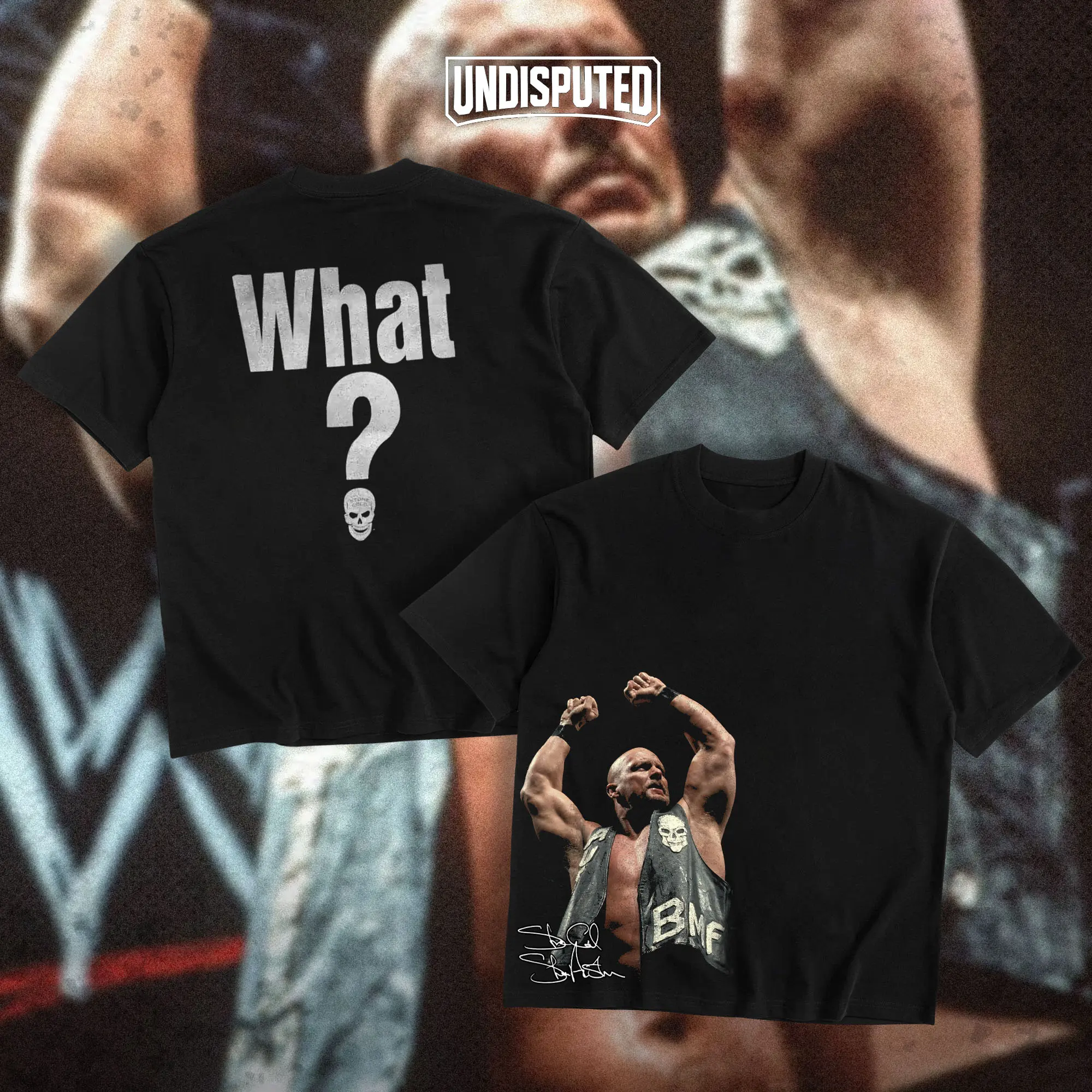 UNDISPUTED Stone Cold Steve Austin What Heavy Cotton Shirt WWE Hoodie Austin 316 Tshirt Hoodie Zip Up Hoodie Jacket Wrestling Fan Apparel Menswear Direct-to-garment Breathable Printing