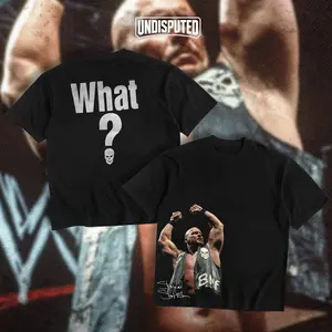 UNDISPUTED Stone Cold Steve Austin What Heavy Cotton Shirt WWE Hoodie Austin 316 Tshirt Hoodie Zip Up Hoodie Jacket Wrestling Fan Apparel Menswear Direct-to-garment Breathable Printing