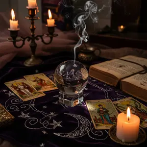 Crystal Gazing Ball 100 - 110mm Clear Decorative Sphere for Home Decor and Meditation