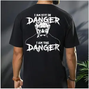 Breaking Bad I Am The Danger Shirt, Walter White Graphic Tee, Heisenberg Quote T-Shirt, TV Show Fan Shirt, Dark Meme Streetwear Gift