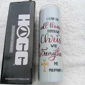 30 oz Stainless Steel "All Things Through Christ" Themed Tumbler