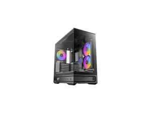 Antec C2M ARGB, Compact MicroATX Case, Panoramic Tempered Glass, High Airflow, 3 PWM ARGB Fans Included, Support 360mm Radiator & 415mm GPU, Type-C 10Gbps, Tool-Free Design