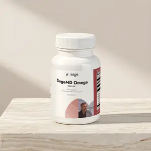 SageMD Omega - Krill Oil, Omega-3 EPA & DHA + Astaxanthin, No Fishy Aftertaste, 60 Softgels