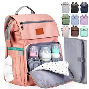 Baby Diaper Backpack Large Capacity Waterproof for Boys Girls Travel Diaper Bag with Changing Pad Essential for Newborns Great for Baby Registry Gift Giving