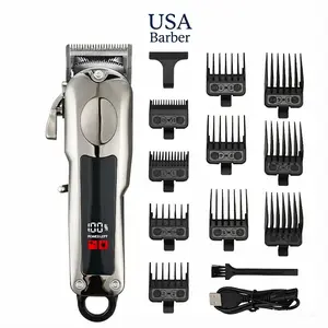 Professional Hair Clippers Trimmer Mens Barber Hair Cutting kit Machine Cordless