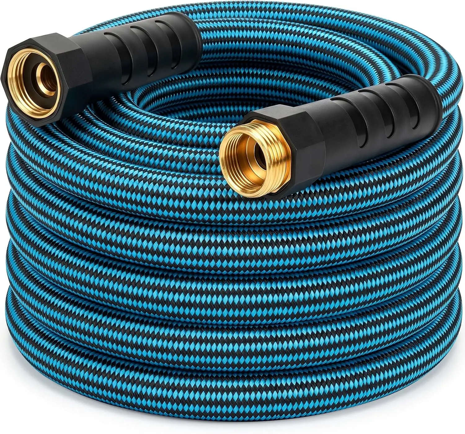 25 ft, Heavy Duty Flexible Water Hose, Kink Resistant Lightweight Hybrid Hose with Durable Fabric Skin, Leakproof Hose