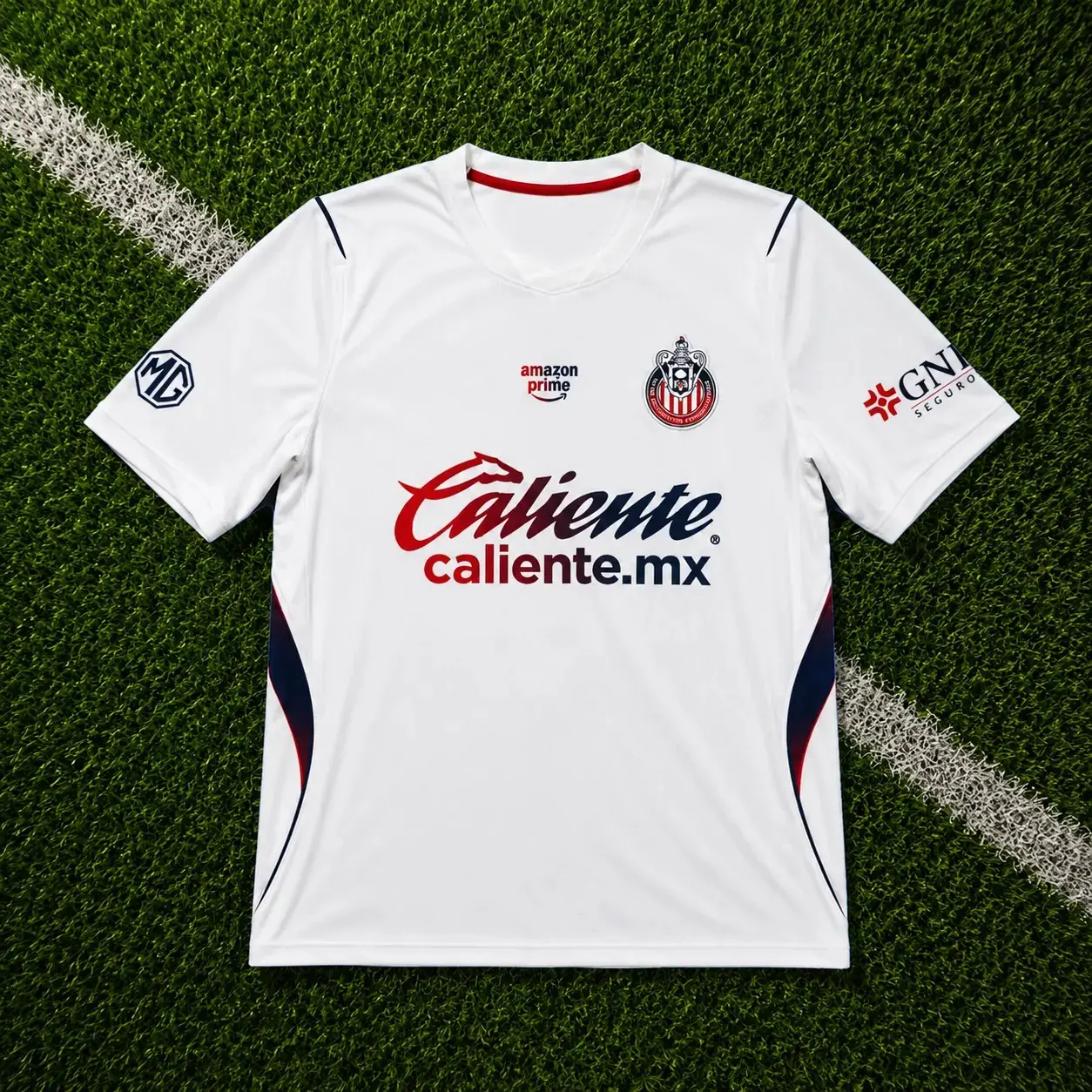 White Chivas Away Soccer Shirt 26-27, Quick-Dry Short Sleeve Soccer Jersey Liga MX Fan Gear, Breathable Game Day Sports Top, Soccer Jersey Shirt, Sportswear, Gift For Him
