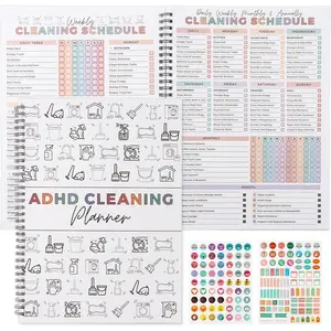 Cleaning Planner for Adults,  Cleaning Schedule and Checklist Organizer, Daily Weekly Monthly Checklist for , DIY  Clean Plan Book