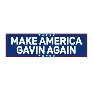 Make America Gavin Again Bumper Sticker , Car Magnet